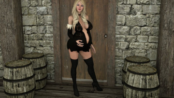 Картинка 3д+графика люди+ people блондинка фон взгляд девушка