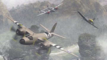 Картинка 3д+графика армия+ military полет самолеты