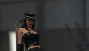 Картинка 3д+графика люди+ people фон взгляд шляпа девушка