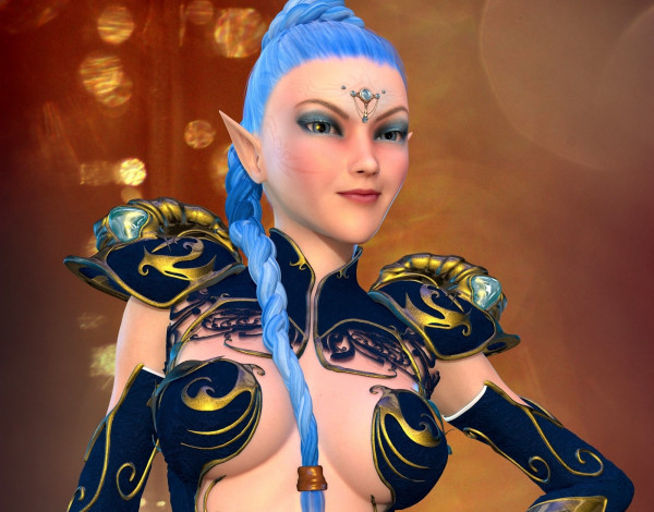 Обои картинки фото 3д графика, эльфы , elves, взгляд, эльфийка, фон