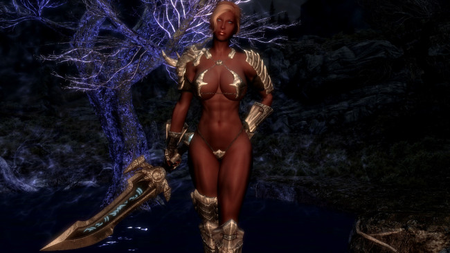 Обои картинки фото 3д графика, фантазия , fantasy, оружие, фон, взгляд, девушка