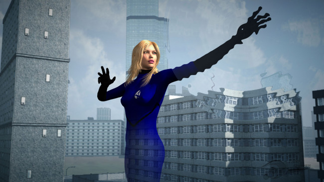 Обои картинки фото 3д графика, люди , people, блондинка, фон, взгляд, девушка