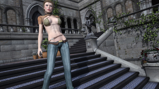 Обои картинки фото 3д графика, люди , people, фон, взгляд, девушка