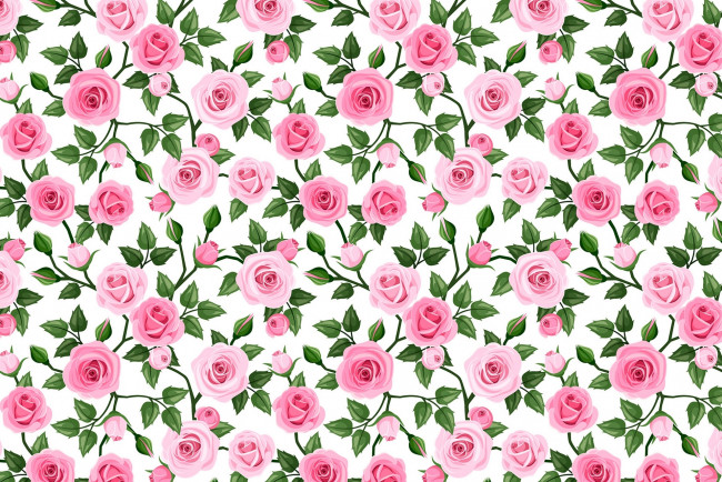 Обои картинки фото векторная графика, цветы , flowers, цветы, узор, веточки, розы