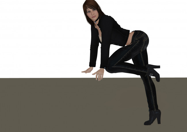 Обои картинки фото 3д графика, люди , people, фон, взгляд, девушка