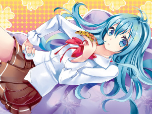 обоя аниме, denpa onna to seishun otoko, девушка, фон, взгляд