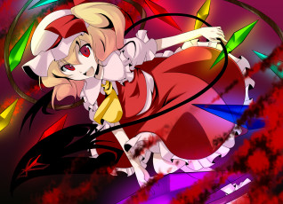 Картинка аниме touhou фон девушка взгляд