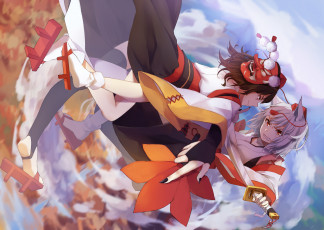 Картинка аниме touhou фон взгляд девушки