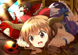 Картинка аниме touhou фон взгляд девушка