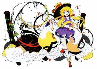 Картинка аниме touhou фон взгляд девушка