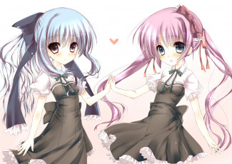 Картинка аниме unknown +другое девушки взгляд фон