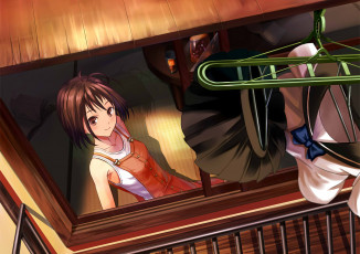 Картинка аниме unknown +другое девушка фон взгляд