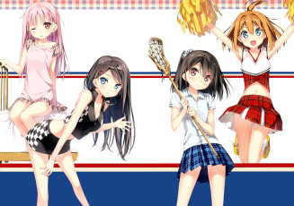 Картинка аниме kantoku+ artbook девушки взгляд фон