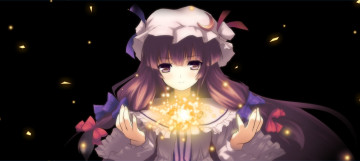 Картинка аниме touhou девушка взгляд фон