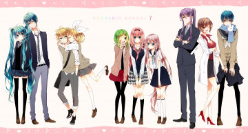 Картинка аниме vocaloid фон взгляд девушки