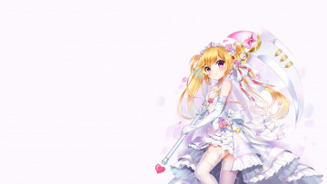 Картинка аниме оружие +техника +технологии девушка взгляд фон