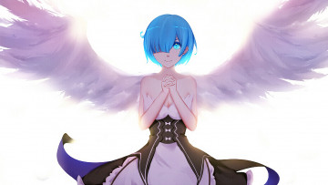 Картинка аниме re +zero+kara+hajimeru+isekai+seikatsu девушка взгляд фон