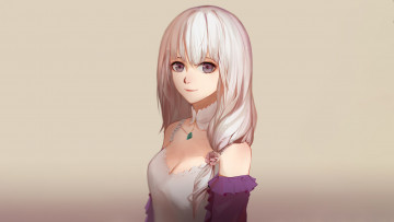 Картинка аниме re +zero+kara+hajimeru+isekai+seikatsu фон взгляд девушка