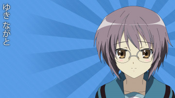 Картинка аниме the+melancholy+of+haruhi+suzumiya девушка взгляд фон