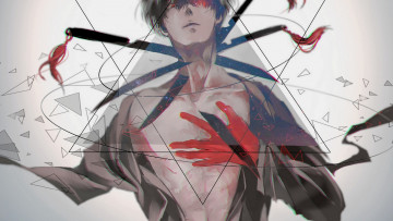 Картинка аниме tokyo+ghoul канеки