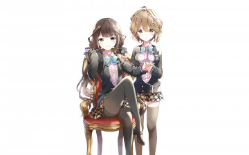 Картинка аниме masamune+shirow+ artbook девушки взгляд фон