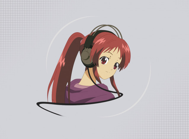 Обои картинки фото аниме, rec, девушка, взгляд, фон