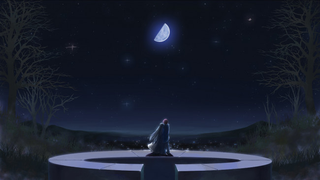 Обои картинки фото аниме, hanbun no tsuki ga noboru sora, персонаж