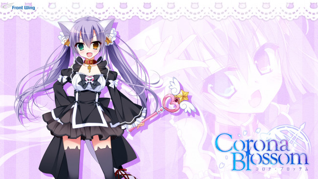 Обои картинки фото corona blossom, аниме, девушка, взгляд, фон