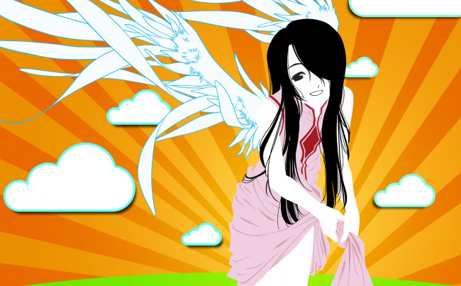 Обои картинки фото ah,  my goddess, аниме, девушка, взгляд, фон