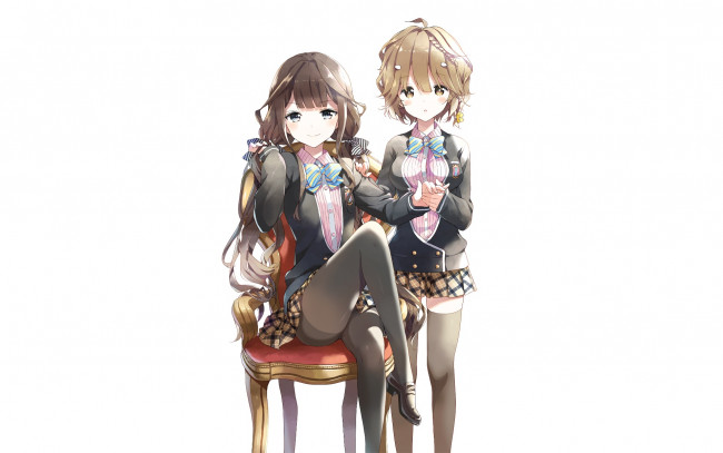 Обои картинки фото аниме, masamune shirow , artbook, девушки, взгляд, фон