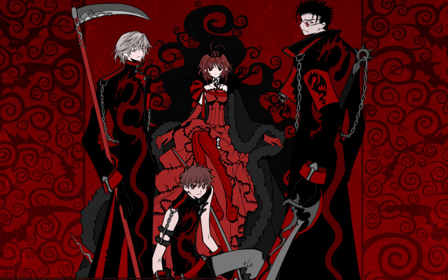 Обои картинки фото аниме, tsubasa reservoir chronicles, девушка, взгляд, фон