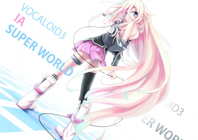 Обои картинки фото аниме, vocaloid, девушка, взгляд, фон