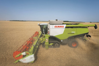 Картинка техника комбайны claas axion