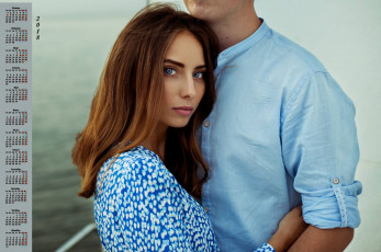 Картинка календари девушки 2018 двое взгляд объятие