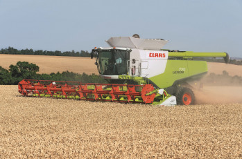 Картинка техника комбайны claas axion