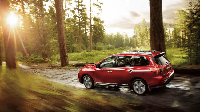 Обои картинки фото nissan pathfinder 2017, автомобили, nissan, datsun, 2017, pathfinder, красный