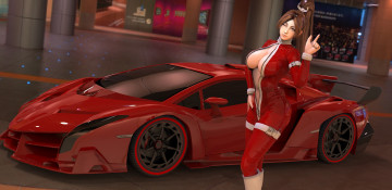 Картинка 3д+графика люди-авто мото+ people-+car+ +moto фон взгляд девушка