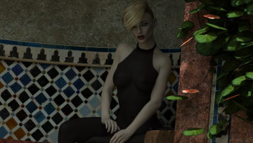 Картинка 3д+графика люди+ people фон взгляд девушка