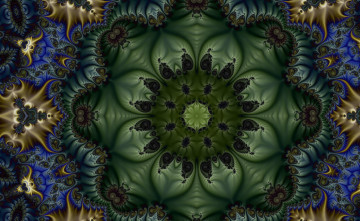 Картинка 3д+графика фракталы+ fractal цвет фон узор