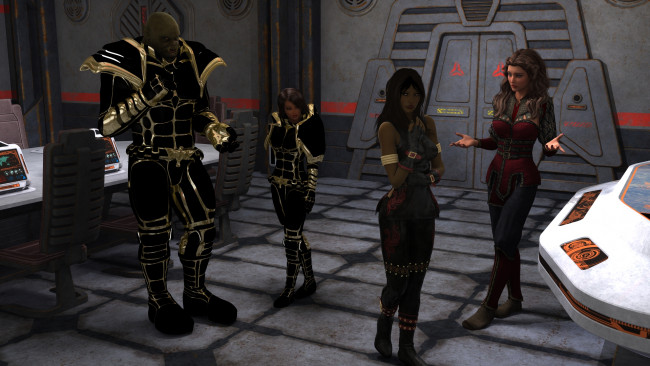 Обои картинки фото 3д графика, фантазия , fantasy, фон, взгляд, девушки