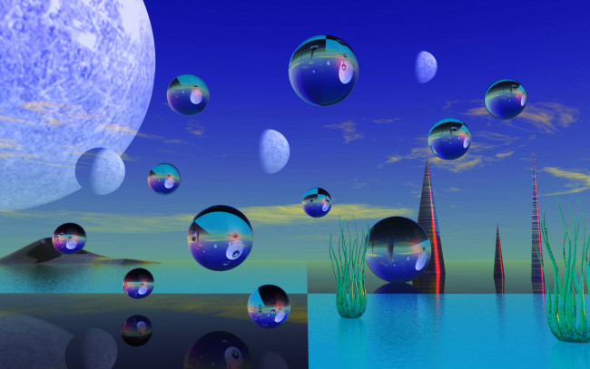 Обои картинки фото 3д графика, шары , balls, фон, шары