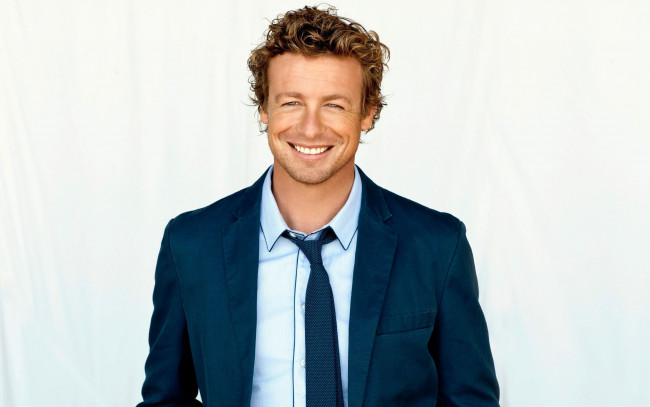 Обои картинки фото мужчины, simon baker, улыбка