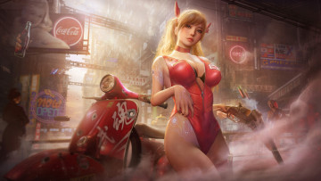 Картинка фэнтези девушки red rider