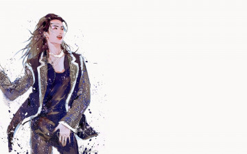 Картинка рисованное люди ван ибо блестки танец