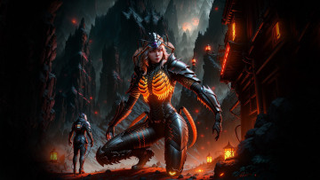 Картинка фэнтези роботы +киборги +механизмы нейросети графика нейроарт ai art нейронные сети рисунки нейро искусство