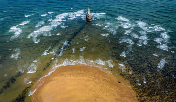 Картинка природа маяки море маяк отмель