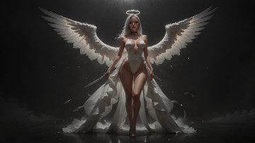 Картинка фэнтези ангелы нейросети графика нейроарт ai art нейронные сети рисунки нейро искусство нейрографика graphics neuroart neural networks drawings neuro neurography