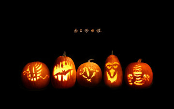 Картинка праздничные хэллоуин тыквы рожи
