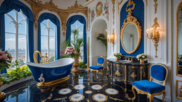 Картинка 3д+графика реализм+ realism роскошная ванная комната