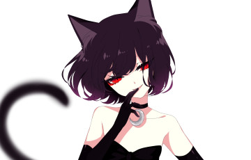 обоя аниме, животные,  существа, девушка